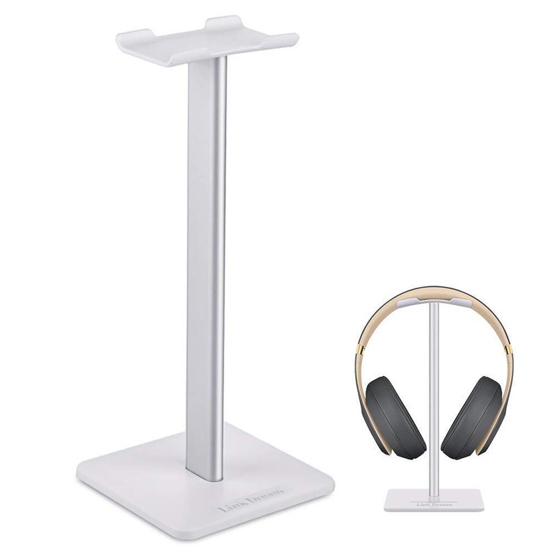 Link Dream Headphone Stand Headset Holder Gaming Headset Holder with Aluminum Supporting Bar Flexible Headrest Anti-Slip Earphone Stand for All Headphones - Image 1