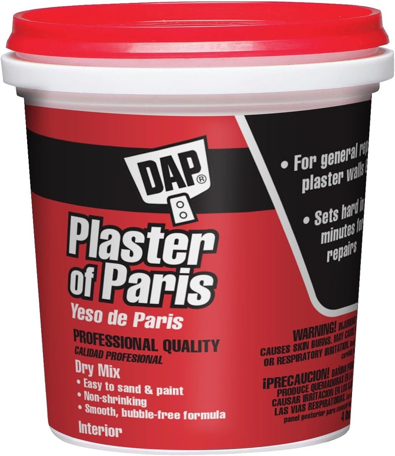 DAP 4-Pound Interior Plaster of Paris - Professional Quality Dry Mix for Repairs and Crafts - Image 1