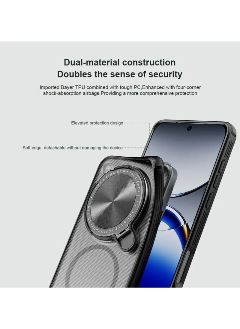 General Magnetic Case for Oppo Find X8 Ultra [Wireless Charging Support] Micro Transparent Design Metal Camera Lens Cover Holder Privacy Protection Shockproof Cover  - Image 5