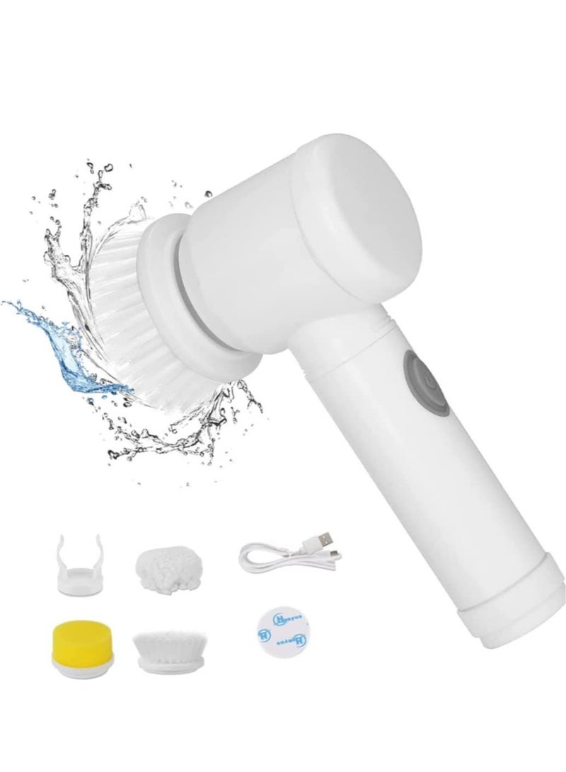 ELTRAZONE Electric Cleaning Brush with 3 Brush Heads, Electric Spin Scrubber , Bathroom Rechargeable Scrub Brush - Image 1