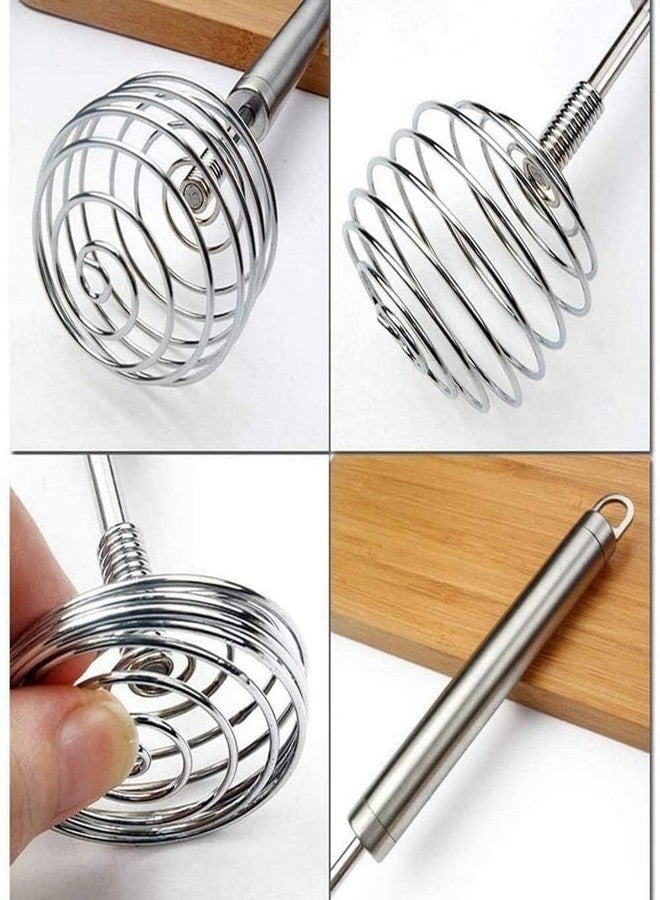 TERXA Manual Stainless Steel Egg Beater | Hand Egg Mixer/Blender | Milk Cream Frother | Egg/Flour Stirrer | Egg Whisking | for Home/Kitchen Dough Mixer | Baking Tool (Pack of 1,Multicolor) - Image 4
