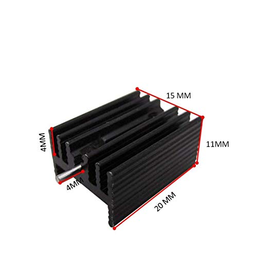 Easycargo 10 Packs TO-220 Heatsink + Insulator Mounting Screws Kits for LM317 LM317t L7805 L7812 L78XX Voltage Regulator, IRFZ44N 3205 520N 630 1404 MOSFET Transistor (20mmx15mmx11mm) - Image 2