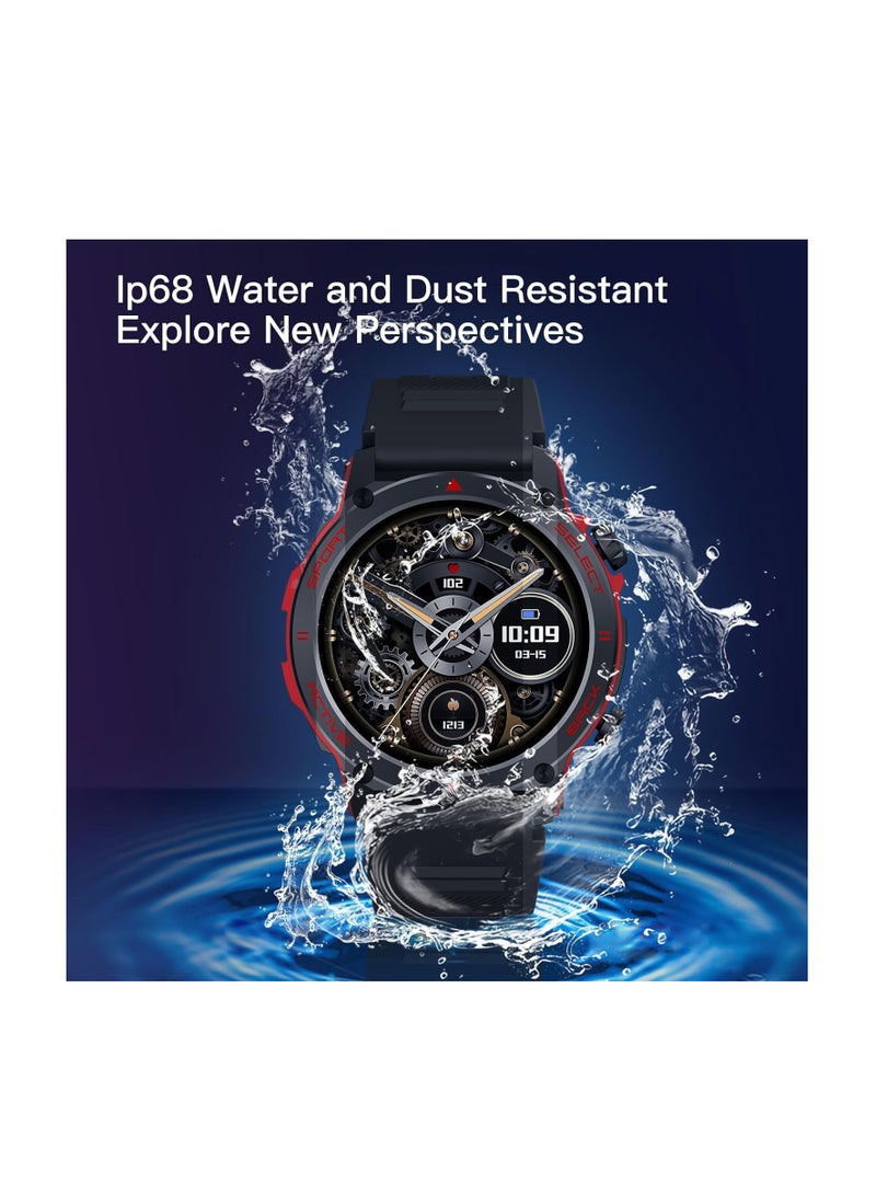 PEJE PEJE ZW13-AMD Smartwatch - 1.43" AMOLED,Smart Watches for Men,Muslim Prayer Alerts,SpO2/Heart Rate/Sleep Monitor,120+ Sports Modes,IP68 Waterproof,Bluetooth Calls + Extra Strap, iOS/Android.(BLACK) - Image 5