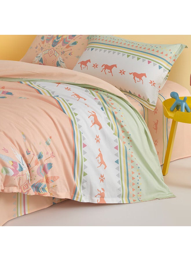 Luolaikids Children's Pure Cotton Brushed Duvet Cover, Single Piece, Class A Warm Single Bed Quilt Cover, 120*150cm