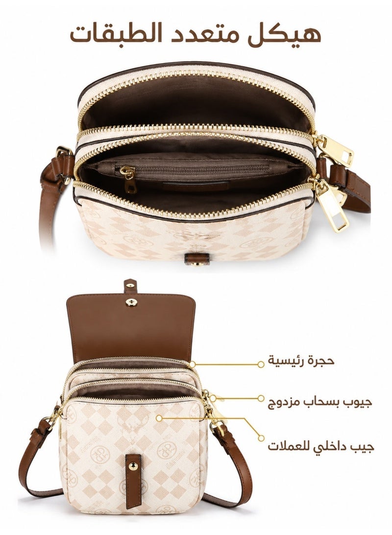 Elegant Soft Phone Bag for Women - PVC Phone Bag with Zipper Closure, Vertical Design, Spacious Ladies Handbag - Image 2