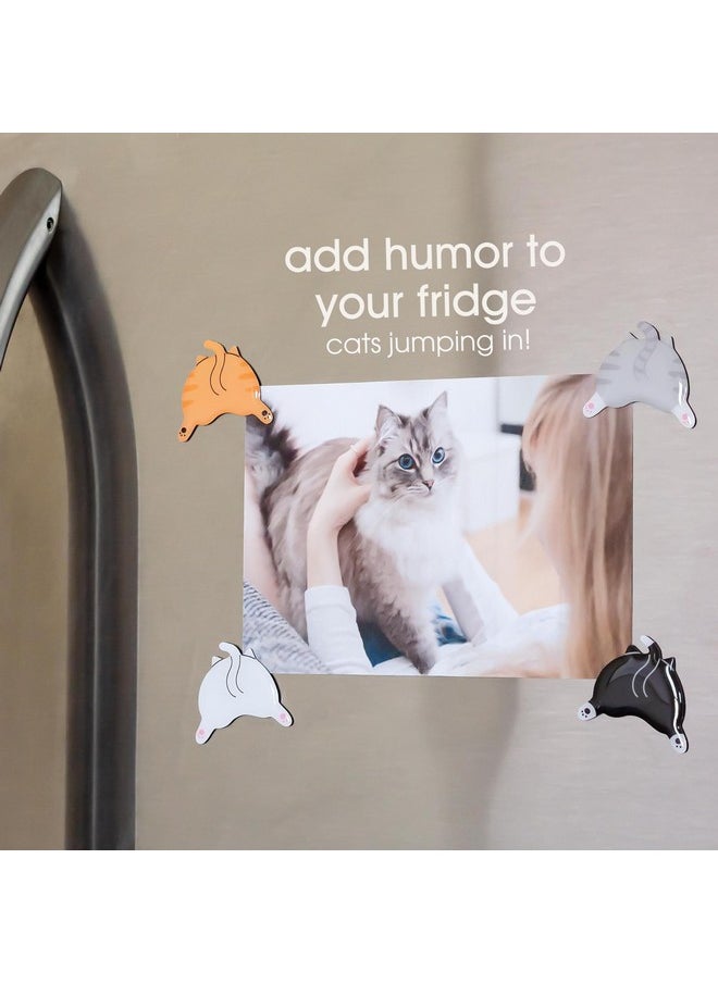 pearhead Pearhead Cat Bum Kitchen Magnets, Pet Themed Refrigerator Magnets, Funny Novelty Gift for Cat Lovers and Pet Parents, Ideal Decor for Home, School Locker and Office Whiteboard, Set of 4  - Image 3