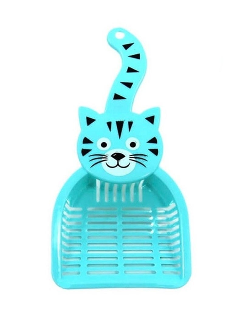 القط الوجه شكل أنبوب مغرفة القط صندوق مغرفة المرحاض تنظيف ملاعق عدم الانزلاق القط شكل مقبض جوفاء القط مجرفة رمال للقطط - Image 1