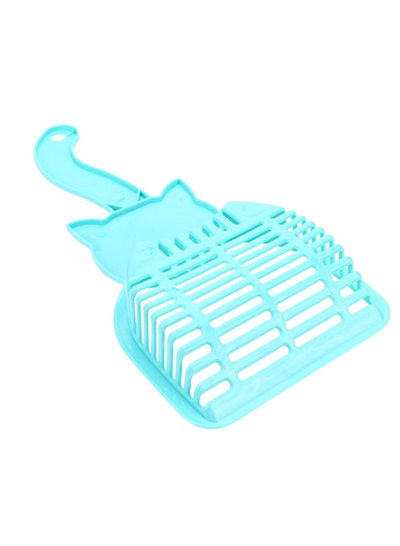 القط الوجه شكل أنبوب مغرفة القط صندوق مغرفة المرحاض تنظيف ملاعق عدم الانزلاق القط شكل مقبض جوفاء القط مجرفة رمال للقطط - Image 3