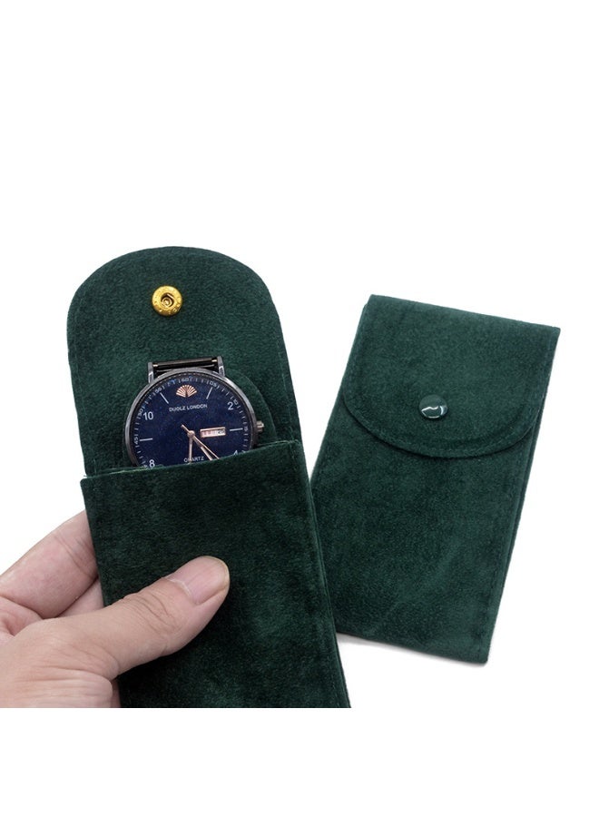 jaexest Watch Pouch, Watch Roll, Watch Travel Case for Men and Women Portable Velvet Watch Pouch Watch Storage Bag ​and Organizer Protective Watch Box Pouch with,for watches and jewelry （2 Pieces） - Image 4
