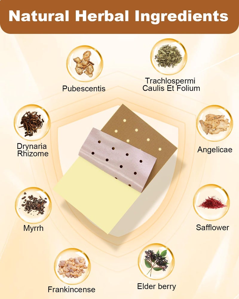 MQFORU Tiger Patches, 60 Pcs Chinese Tiger Plaster, Natural Herbal Adhesive Plasters for Muscle Joint Purposes, Maximum Strength Knee Patches for Back Shoulder Neck - Image 4