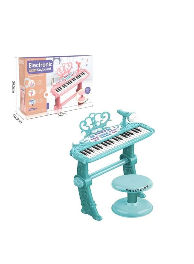 OKO Electronic Keyboard Set with Chair 37-Key – Green - Image 1