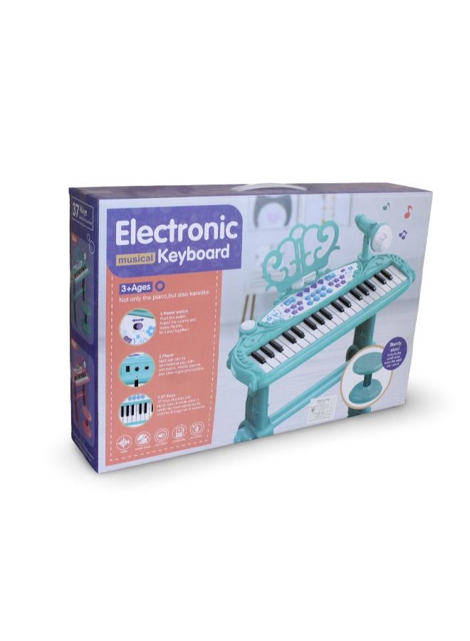 OKO Electronic Keyboard Set with Chair 37-Key – Green - Image 2