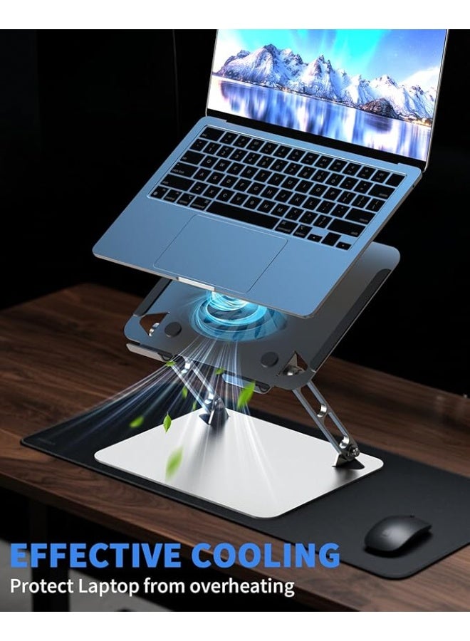 Laptop Cooling Pad – Low-Noise Upgrade Fan, 3.0 USB Hubs, Ventilated Cooler, Adjustable Ergonomic Stand, Supports Up to 16” Gaming Laptops - Image 5