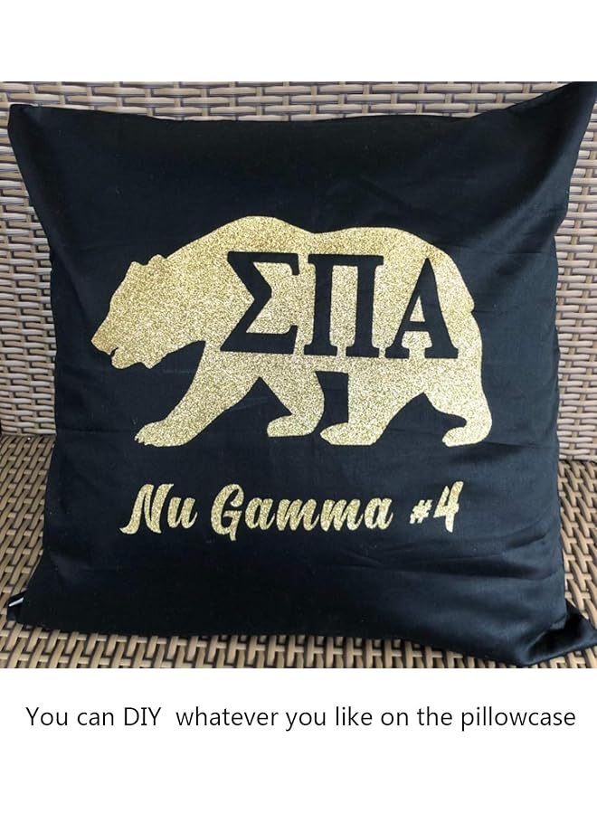 erorex 4 Pack 100 Percent Cotton Comfortable Solid Decorative Throw Pillow Case Square Cushion Cover Pillowcase Cover Only No Insert 18X18 Inch 45X45Cm Black - Image 2