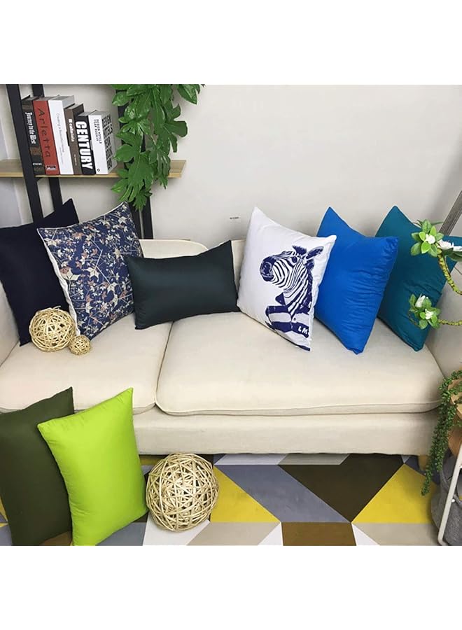 erorex 4 Pack 100 Percent Cotton Comfortable Solid Decorative Throw Pillow Case Square Cushion Cover Pillowcase Cover Only No Insert 18X18 Inch 45X45Cm Black - Image 4