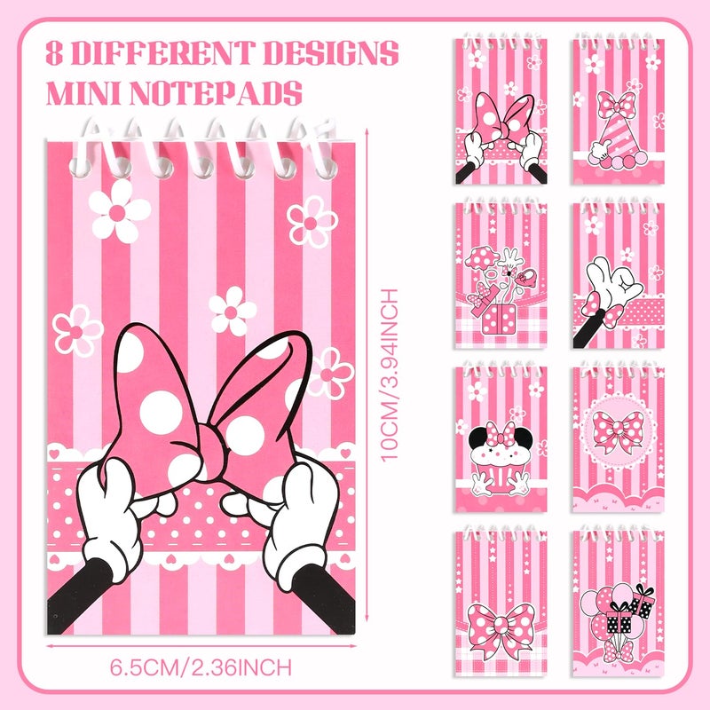 Fprl 24 Pcs Spiral Pocket Notepads for Mouse Theme party Goodie Bag Stuffers, Classroom Prizes, party supplies,3.9 x 2.4 Inches - Image 2