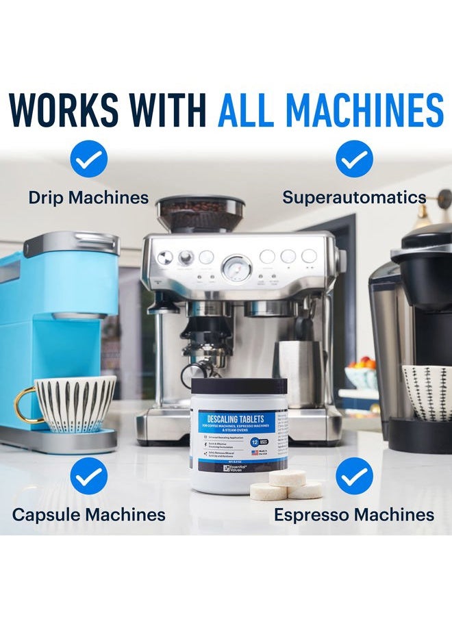 Essential Values Coffee Cleaner Descaling Tablets - 12 Count Descaler Coffee Machine - For Jura, Miele, Bosch, Tassimo Espresso Machines and Miele Steam Ovens  - Image 3