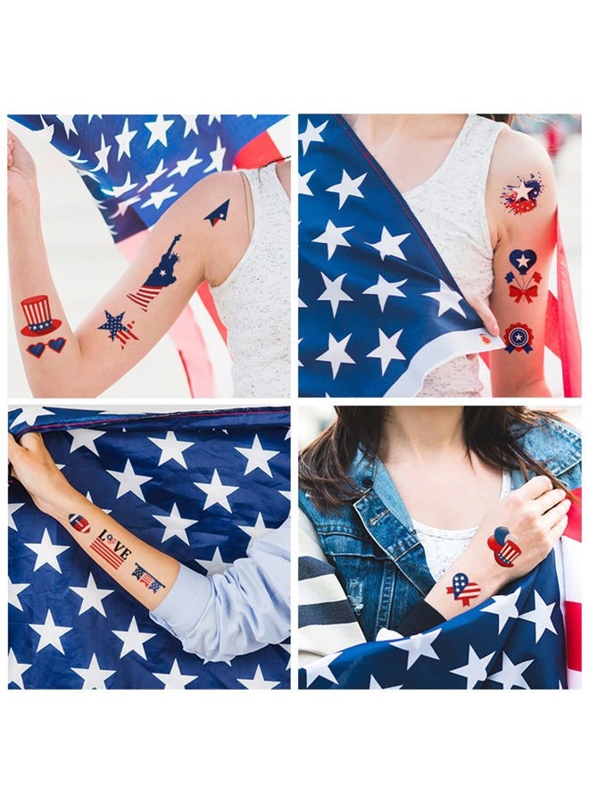 winthrop 20 Sheets 4th of July Temporary Tattoos for Women – Independence Day Waterproof Body Art Stickers - Image 4