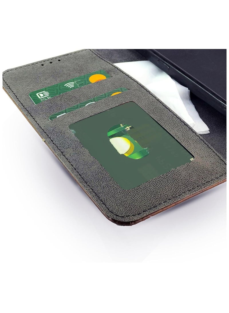 For Oppo A79 5G Leather Flip Case with Card Slot, Kickstand, Magnetic Closure Strap, Includes Inner Wallet, Silicone & TPU - Blue - Image 4