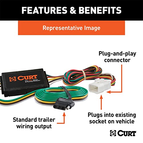 CURT 56038 Vehicle-Side Custom 4-Pin Trailer Wiring Harness, Fits Select Acura MDX - Image 4