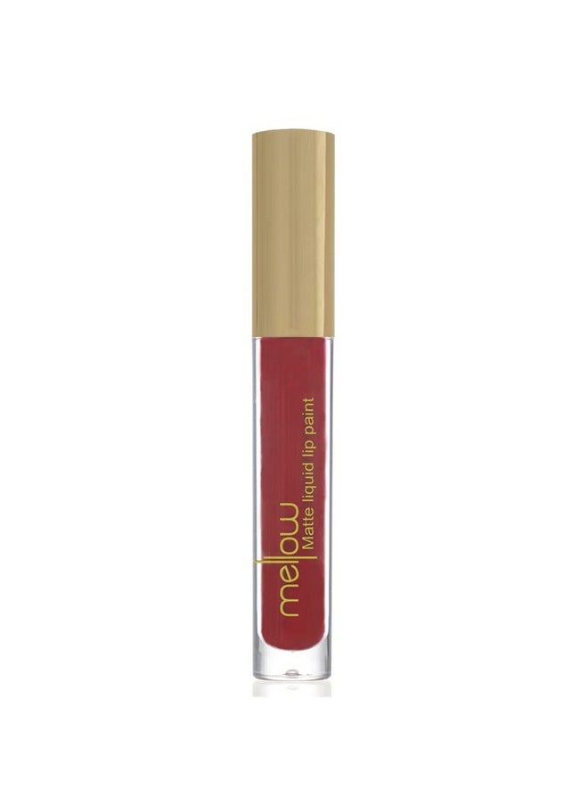 MELLOW Liquid Matte Lip Paint (Ibiza) Highly Pigmented Smudge Proof & Moisturizing Lip Color Cream Vegan Crueltyfree & Paraben Free Lip Makeup Cosmetics Ibiza  - Image 2