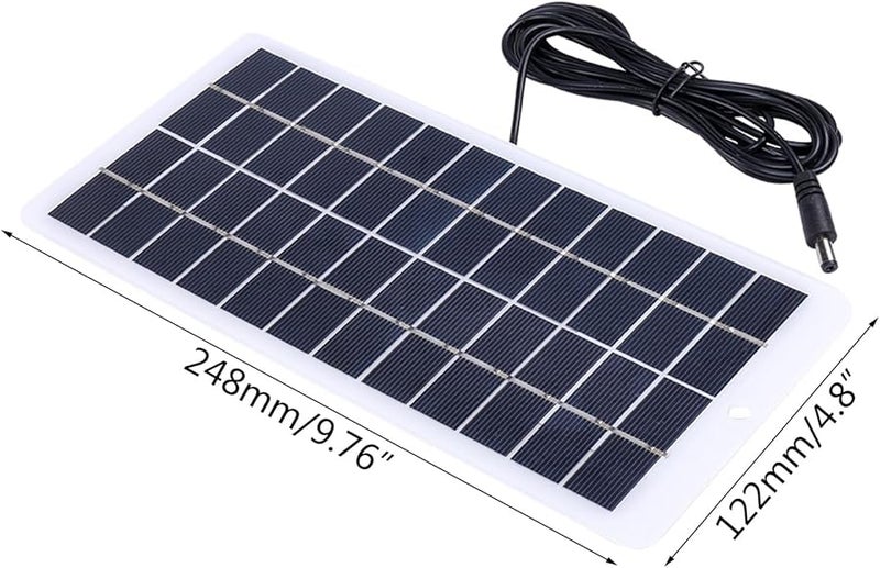 5W Portable Solar Battery Charger with Carabiner 12V Polysilicon Plate for Outdoor - Image 4