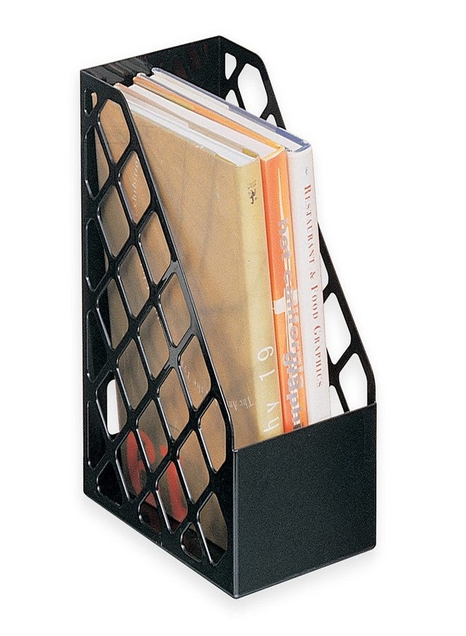 Office Depot 30% Recycled Mesh Plastic Magazine File, Large, Black, 10412 - Image 1