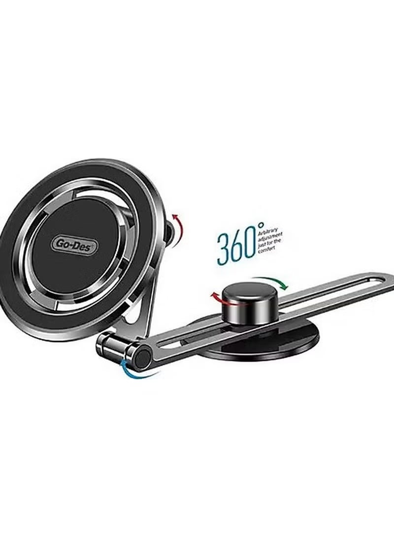 GO-DES Magnetic 360 Degree Rotating Flat Floor Car Phone Holder - Image 1