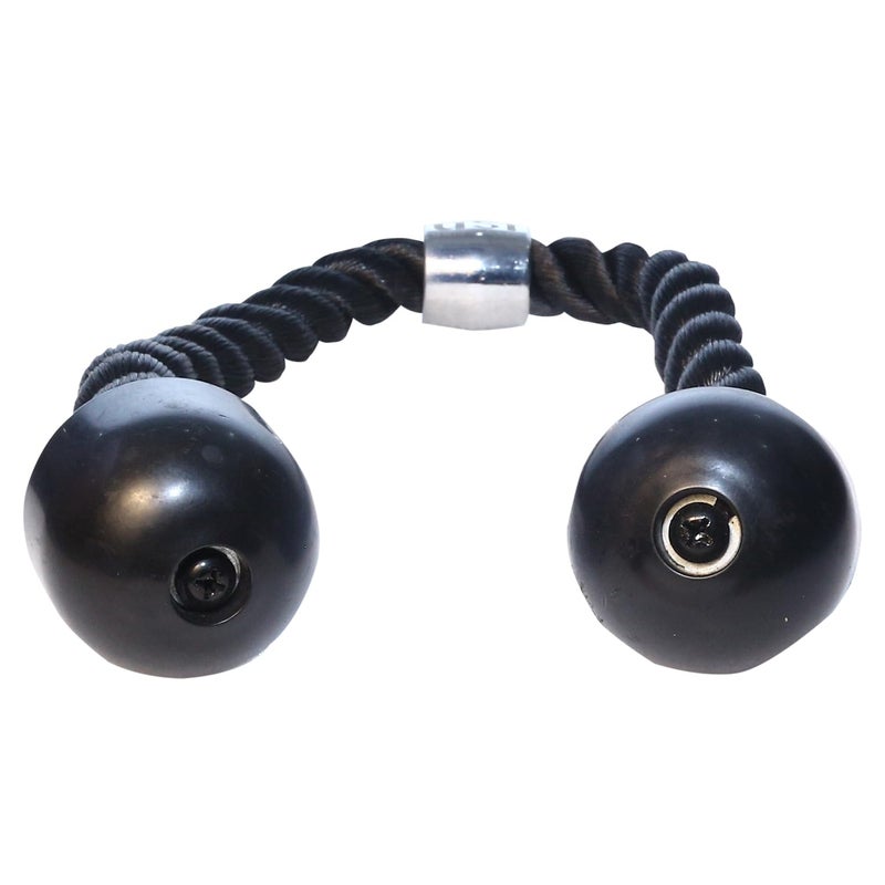 USI UNIVERSAL Cable Machine Attachment LAT Pulldown Attachments Home Gym Triceps Pull Down Attachment Cable Machine Equipments for Home Gym (Black- Tricep Rope) - Image 2