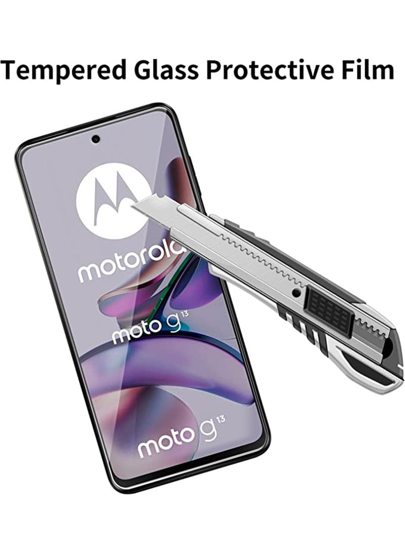 Motorola Moto G13 / G23 Glass Screen Protector [9H Hardness]-HD Screen Tempered Glass, Scratch Resistant, Easy Install [Case Friendly][Bubble Free] [Impact Protection] - Image 2