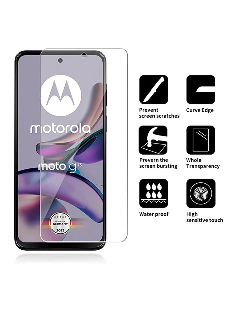 Motorola Moto G13 / G23 Glass Screen Protector [9H Hardness]-HD Screen Tempered Glass, Scratch Resistant, Easy Install [Case Friendly][Bubble Free] [Impact Protection] - Image 3