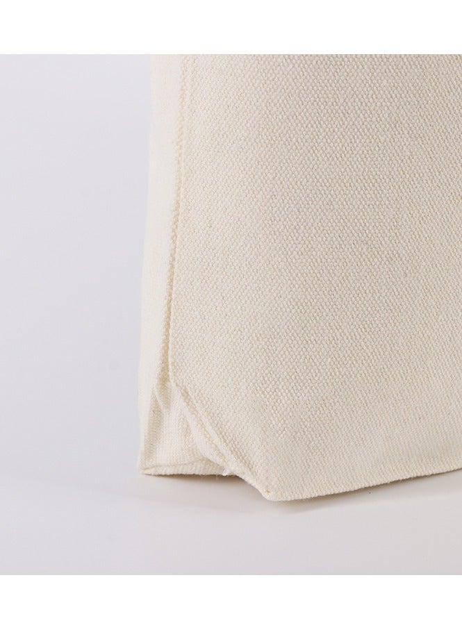 Stitch Detail Canvas Shopper/Tote White - Image 4