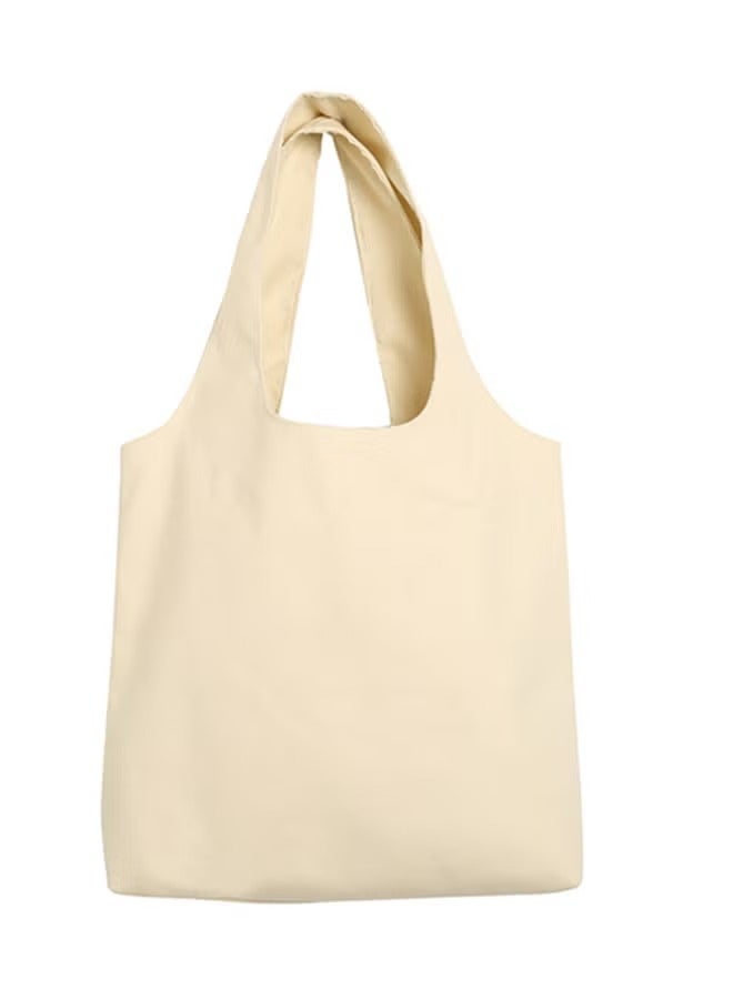 Stitch Detail Canvas Shopper/Tote White - Image 2