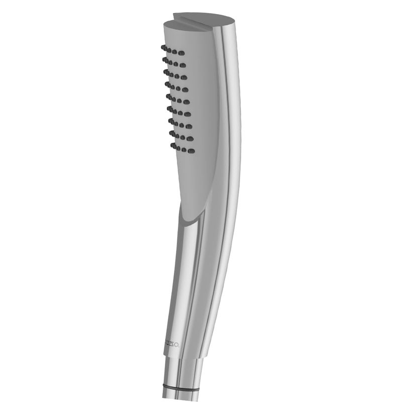 Lorazzo Spatular Hand Shower for Bathroom (Head Only) | Ergonomical Design | Handheld Shower compatible with standard 1/2 inch hose pipes | Anti-Clog Silicon Nozzles | Chrome lustre finish - Image 1