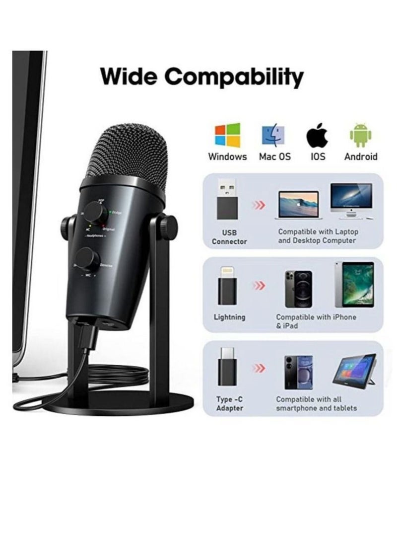 Jmary PW10 Professional Metal Voice Recording Usb Condenser Studio And Podcast Recording Gaming Microphones - Image 2