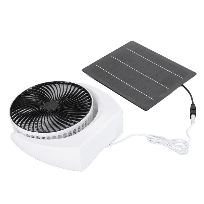 Solar Panel Fan Kit 7W 5V Portable Solar USB Fan for Greenhouses Pet Houses Indoor Outdoor - Image 3