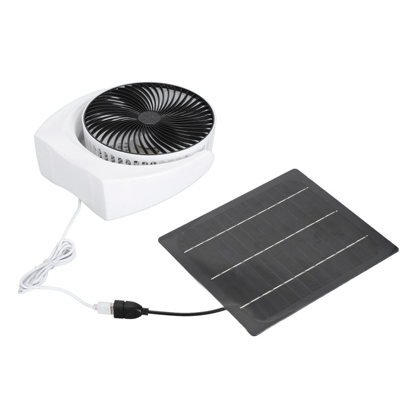 Solar Panel Fan Kit 7W 5V Portable Solar USB Fan for Greenhouses Pet Houses Indoor Outdoor - Image 4