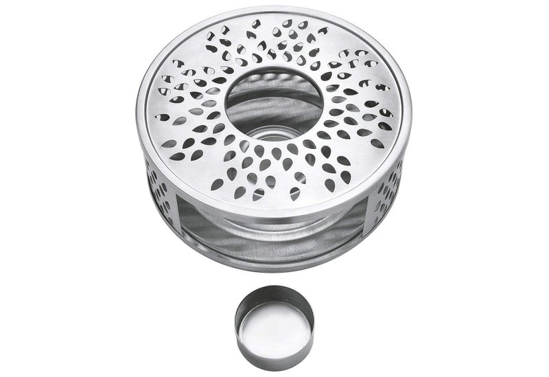 Creano Black Stainless Steel Tea Warmer with Tea Light Holder - Tea Cosy - Stable Not Rattling - Rechaud Suitable for All Teapots - Image 1