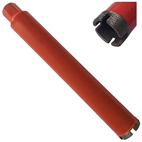 EDiamondTools 2" Wet Drill Core Bits for Concrete and Hard Masonry, 10mm Segment Height, 14" Drilling Depth, 1-1/4"-7 Arbor, Wet Only - Image 1