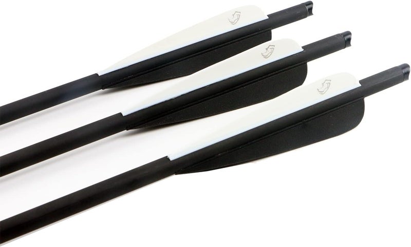 Pointdo 20inch Carbon Crossbow Bolts Crossbow Hunting Arrows with 4" Vanes and Replaced Arrowhead/Tip (12 Pack) - Image 3