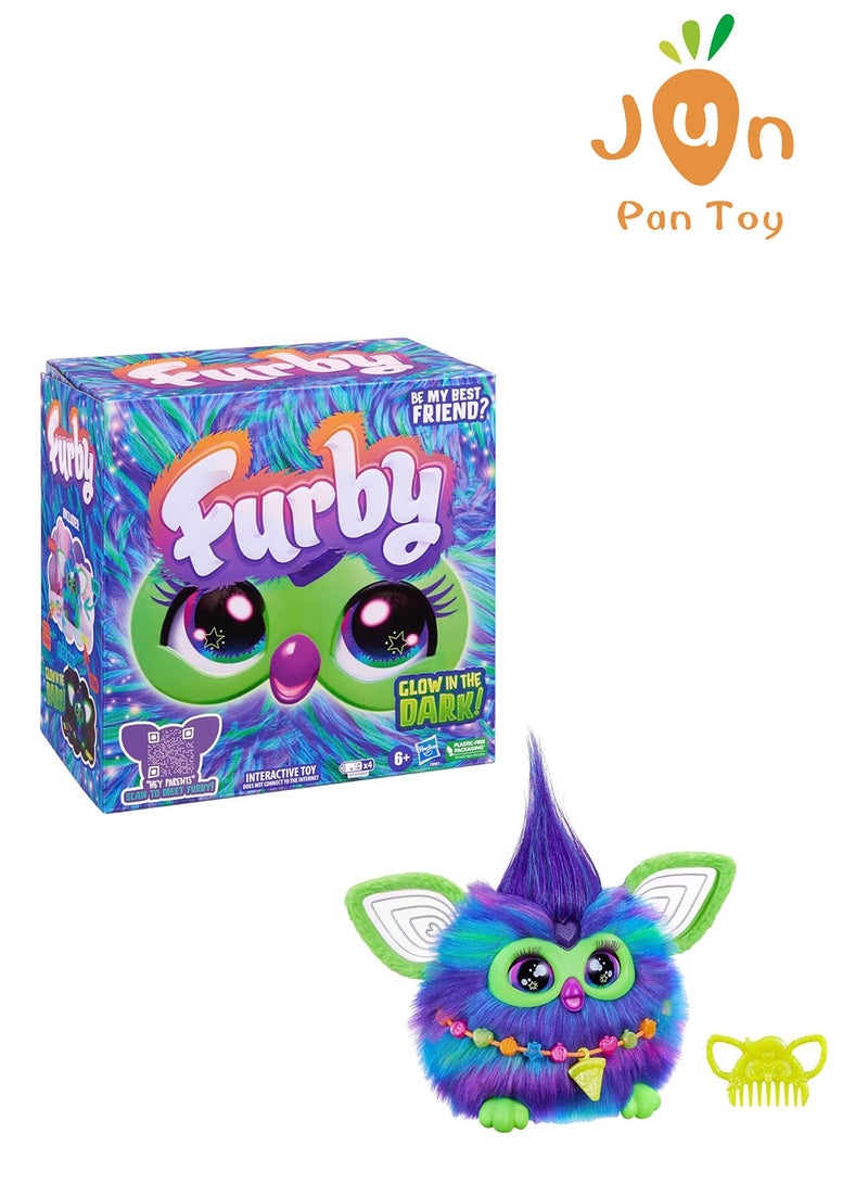 Furby Original Furby Hasbro Interactive Electronic Toy Glow In The Dark Talking Pet Plush Friend Kids Gifts Ages 6 Plus F8901 - Image 1