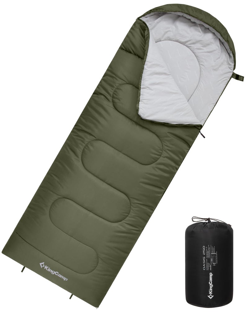 KingCamp Sleeping Bag 3 Season- Lightweight Waterproof Camping Sleeping Bags Indoor & Outdoor Use for Adults for Camping with Compression Sack - Image 1
