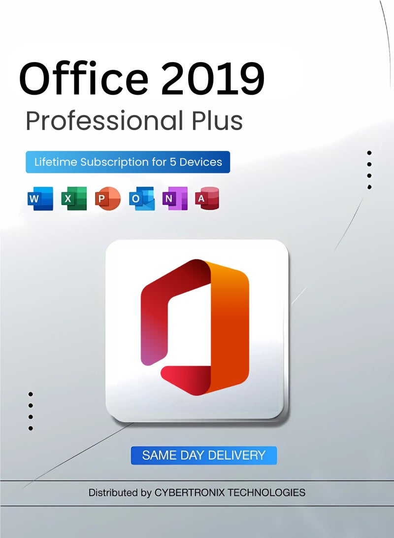 Office Microsoft Office 2019 Professional Plus | Lifetime Subscription for 5 Devices | Digital License | SAME DAY DELIVERY