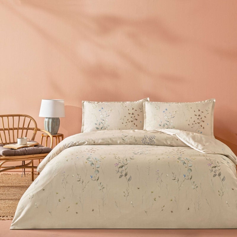 Linens Sc Allday Owen Duvet Cover Set Double Beige  - Image 1