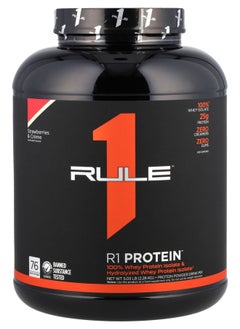 Rule One Proteins R1 Protein Powder Drink Mix Strawberries & Creme 5.03 lbs (2.28 kg) 