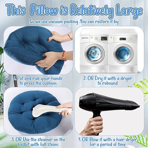 Fumete 12 Pcs Floor Pillows Cushions Seating 16 x 16 Inches Color Round Seat Reading Floor Chair Cushions for Kids Adults Classroom Home School Playing Supplies(Multicolor) - Image 3