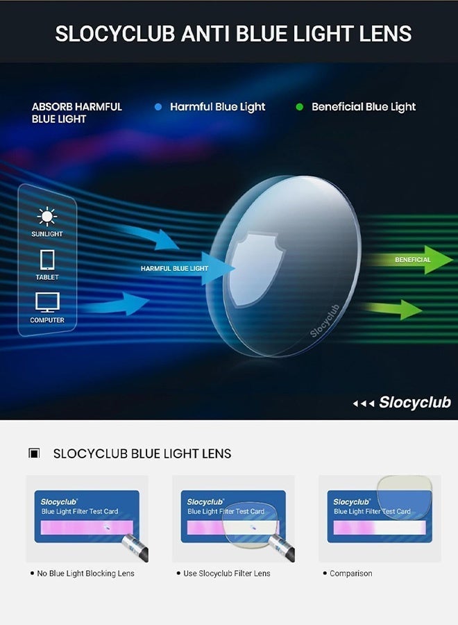 CIKJUK Luxury Design Blue Light Blocking Glasses for Men and Women Diamond Edge Reading Glasses Anti Radiation Eye Glasses Gaming Eyeglasses Computer Eyeglass Anti Eye Strain Eyewear Black - Image 2