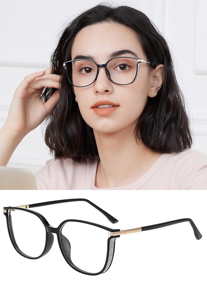 CIKJUK Luxury Design Blue Light Blocking Glasses for Men and Women Diamond Edge Reading Glasses Anti Radiation Eye Glasses Gaming Eyeglasses Computer Eyeglass Anti Eye Strain Eyewear Black - Image 1