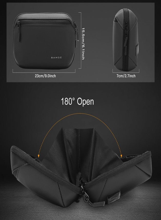 بانجي حقيبة يد صغيرة من بانج، حقيبة بحزام قابل للتعديل، أسود، صغيرة، أنيقة - Image 3