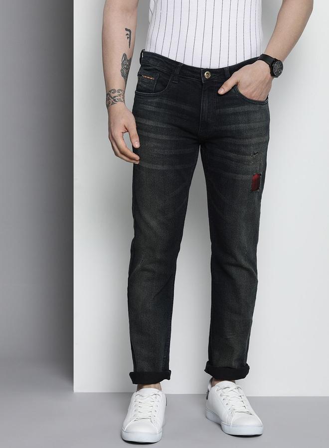 The Indian Garage Co Men Mid Rise Whisker Slim Fit Jeans - Image 1